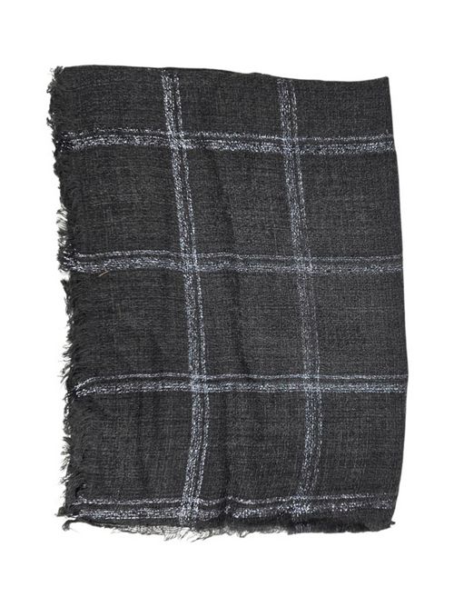 sciarpa donna lurex check antracite Gaynor Bongard | LIVIAANTRACITE